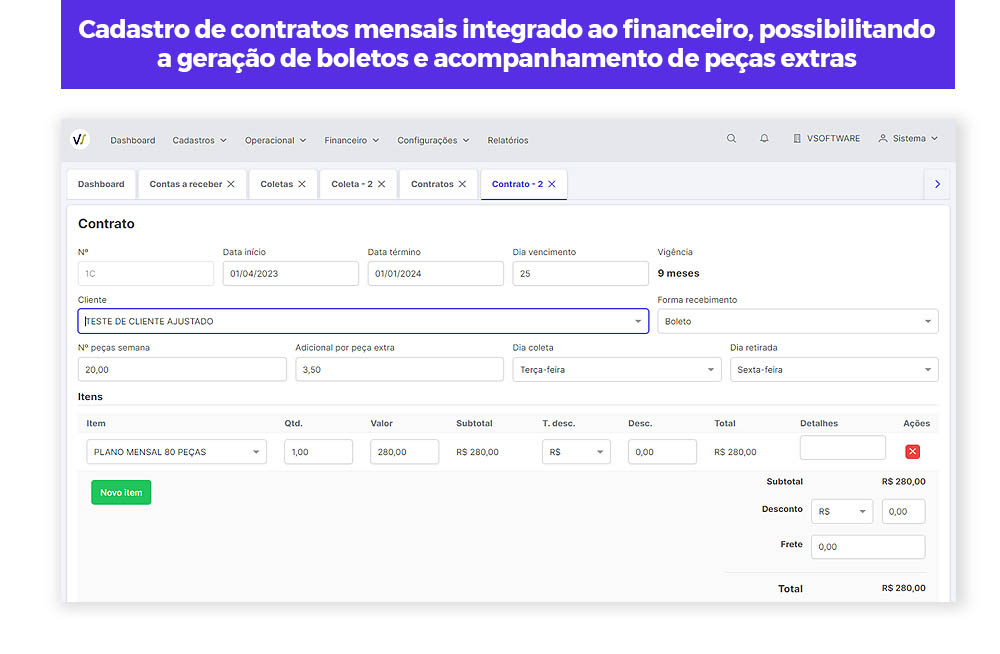 Tela 6 VSClean Lavanderia Simplificada